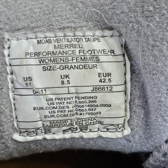 👟Merrill Moab Hiking Shoes / Sneakers women's size 11 ventilator taupe - Picture 6 of 6